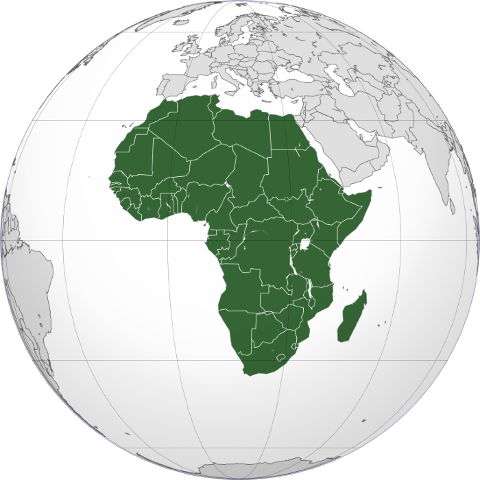  Afrique (source: Martin23230, CC BY-SA 3.0, via Wikimedia Commons). 