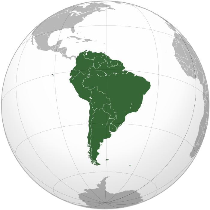  Amérique du Sud (source: by Luan, CC BY 3.0, via Wikimedia Commons). 